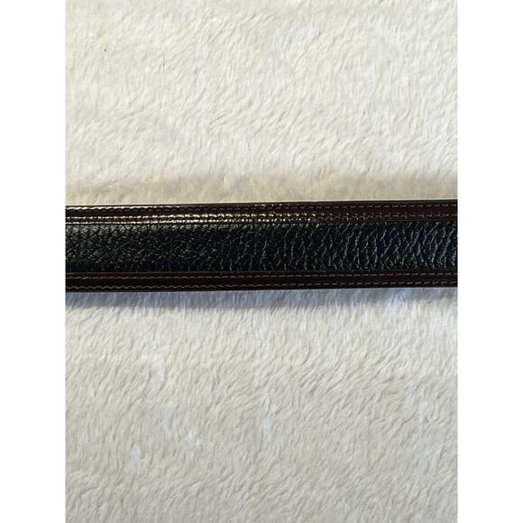 New Johnston Murphy 36 Mens Dress Belt Black Brown Silver Buckle 76-44049 - Picture 12 of 16